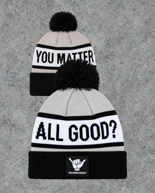 All good? You Matter Beanie - GREY - the shaka project. 