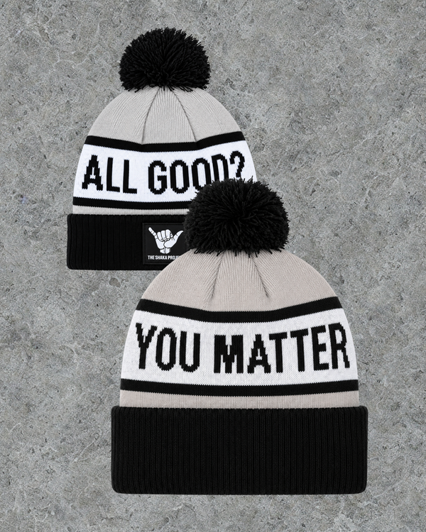 All good? You Matter Beanie - GREY - the shaka project. 