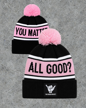 All good? You Matter Beanie - PINK - the shaka project. 