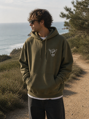 OG SHAKA HOODIE Army - the shaka project. 